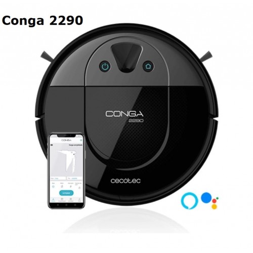 Прахосмукачка робот CONGA 2290 Panoramic, 2700PA, WI-FI,  домашни люмбимци, лазерно сканиране
